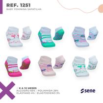 Meia baby revenda 6 pares masculino e feminino algodão resistente 6-12 meses