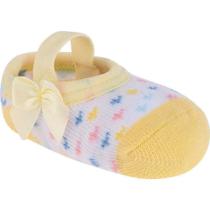 Meia bebê feminino corações/amarela pimpolho (00 a 15) Meia bebê feminino corações/amarela pimpolho (00 a 15)
