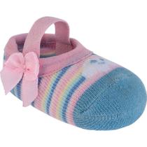 Meia bebê feminino nuvem listras/rosa pimpolho (00 a 15) Meia bebê feminino nuvem listras/rosa pimpolho (00 a 15)