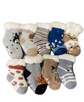 Meia Bebê Infantil Pelinho Térmica Antiderrapante Unid. Menino (3 a 6 Meses) - Socks