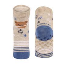 Meia Bebê Menino Antiderrapante Lupo Estampa Ursinho