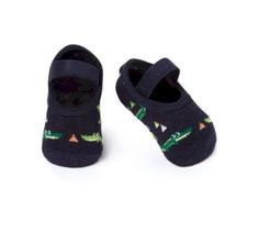 Meia Bebê Puket Sapatilha Atoalhada Antiderrapante Elástico Confortável Azul Jacaré 9 a 12m Meia Bebê Puket Sapatilha Atoalhada Antiderrapante Elástico Confortável Azul Jacaré 9 a 12m