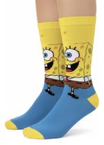 Meia Bob Esponja Amarela Divertida Estilosa Look Urbano Personagem Animado Streetwear Algodão Macio Adulto 34 43