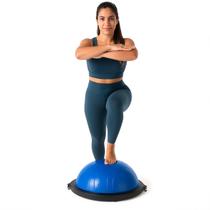 Meia Bola Bosu Com Alça para Exercicios, Equilíbrio e Yoga 60cm