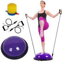 Meia Bola Bosu Elastico Exercicio Yoga Pilates Academia Reabilitaçao Fisioterapia Ginastica Step Musculaçao Multiuso