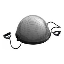 Meia Bola Cinza Com Extensores Elásticos + Bomba De Ar Meia Bola Cinza Com Extensores Elásticos + Bomba De Ar