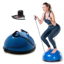 Meia Bola Suíça Pilates Yoga Step com Alça EssenceFit Equilibrio Fisioterapia