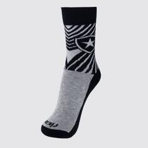 Meia Botafogo Casual Juvenil Preta e Cinza