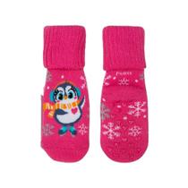 Meia Botinha Antiderrapaante Bebê Menina Pinguim - Puket