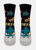 Meia Botinha Forrada Tricô Antiderrapante Menino Tubarão Rockstar - Puket Meia Botinha Forrada Tricô Antiderrapante Menino Tubarão Rockstar - Puket