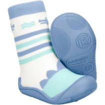 Meia C/SOLA Emborrachada Antiderrapante Infantil Bebe Cano ALTO - Pimpolho