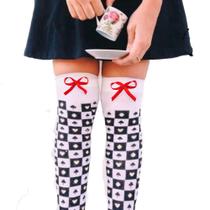 Meia Calça Adulta Feminina 7/8 pra Fantasia Alice no Pais das Maravilhas Meia Calça Adulta Feminina 7/8 pra Fantasia Alice no Pais das Maravilhas