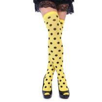Meia Calça Amarela C/ Bolinhas Pretas - 7/8 - Lolita Cosplay
