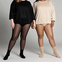 Meia Calça Anti Celulite Fina Fio 70D Slim Plus Size Veste 38 ao 44 Conforto e Alta Elasticidade