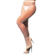 Meia Calça Arrastão Branca - Tamanho Único