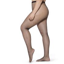 Meia-Calça Arrastão Loba Raschel Plus Size Lupo 17610-001
