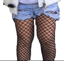 Meia Calça Arrastão Meninas Infantil Blogueiras Mini Diva