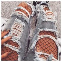 Meia calça arrastão preta