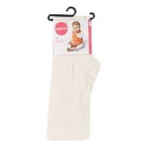 Meia Calça Bebe RN em Algodão Creme