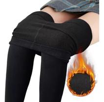 Meia Calça Com Pé Flanelada Térmica Frio Inverno Feminina