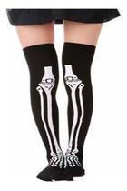 Meia Calça De Esqueleto Caveira Halloween Fantasia Divertida Meia Calça De Esqueleto Caveira Halloween Fantasia Divertida
