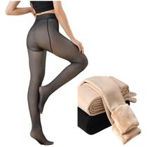 Meia Calça de Lã Térmica Forrada para Inverno