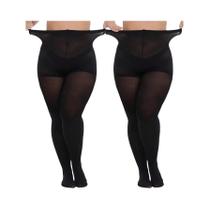 Meia-calça De Nylon Transparente Preta plus Size, Ultrafina, Cor Sólida, Emagrecedora E De Alta Meia-calça De Nylon Transparente Preta plus Size, Ultrafina, Cor Sólida, Emagrecedora E De Alta