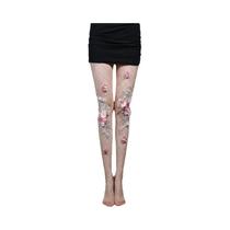 Meia-calça De Rede Com Bordado De Flor Rosa, Sexy E Elegante Para Mulheres 2025