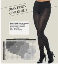 Meia Calça Demillus Fio 80 Dantelle Opaque com Elastano Conforto Tamanho G Meia Calça Demillus Fio 80 Dantelle Opaque com Elastano Conforto Tamanho G