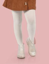 MEIA CALÇA DUCK - FIO 80 OFF WHITE - Tamanho 3 a 4 Anos