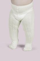 Meia calça duck trabalhada - fio 80 off white zero