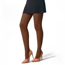 Meia Calça Feminina Com Lycra Básica Fio 15 Preta