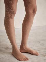 Meia-calça Feminina De Verão Com Strass Brilhantes, Malha De Nylon Transparente, Ajuste Fino,
