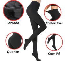 Meia Calça Feminina Lã Aveludada Forrada Super Quente Com Pé Meia Calça Feminina Lã Aveludada Forrada Super Quente Com Pé