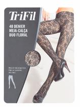 Meia calça fio 40 duo floral trifil 6018