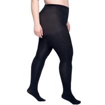 Meia Calça Fio 80 Opaca Preta Plus Size Feminina Lupo Loba Clássica Confortável Para o Inverno