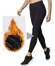 Meia Calça Forrada Flanelada Preto Cintura Alta Térmica Ideal Para Uso Interno