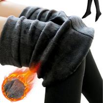 Meia Calça Forrada Peluciada Termica Quentinha Discreta Translucida Para Frio Inverno
