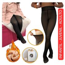 Meia calça forrada térmica peluciada peluda aveludada infantil juvenil Inverno Frio Quentinha