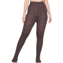 Meia Calça Fusô Feminina Pézinho De Lã Tricot Lisa Inverno