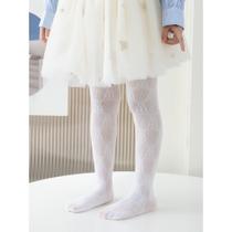 Meia Calça Infantil Branca Desenhada com Tecido Texturizado - F&Y FASHION