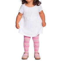 Meia Calça Infantil Juvenil com Pé Fio 40: Kit 2 Unidades em Cores e Estampas Sortidas - 1 a 12 anos Menina