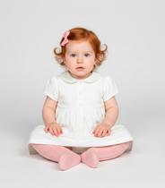 Meia Calça Infantil Trabalhada Trick Nick Rosa