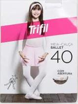 Meia Calça Infantil Trifil Ballet/jazz Fio 40 Rosa Com Abertura
