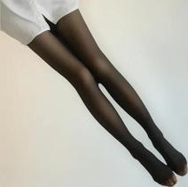 Meia Calça Lã Termica Translúcida Feminina Cor Preta Fio 80 Meia Calça Lã Termica Translúcida Feminina Cor Preta Fio 80
