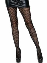 Meia-calça Leg Avenue Dark Alternative Animal Fishnet Zebra Print