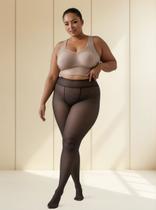 Meia Calça Peluciada Térmica Plus Size Translucida G1 Ao G4 Meia Calça Peluciada Térmica Plus Size Translucida G1 Ao G4