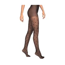 Meia Calça Preta Fio 15 Trend Estrelas Loba by Lupo