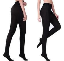 Meia Calça Preta Fio 80 Linha Premium Confortável