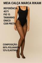 Meia-Calça Rikam Fio 15 Preta Ref. 4071 Tamanho Único Meia-Calça Rikam Fio 15 Preta Ref. 4071 Tamanho Único